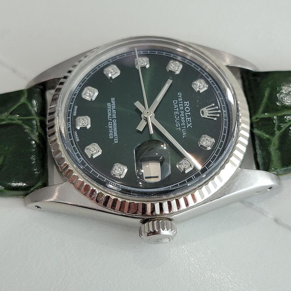 Men's Mens Rolex Oyster Datejust Ref 1601 Diamond Markers Automatic 1970s RA305G