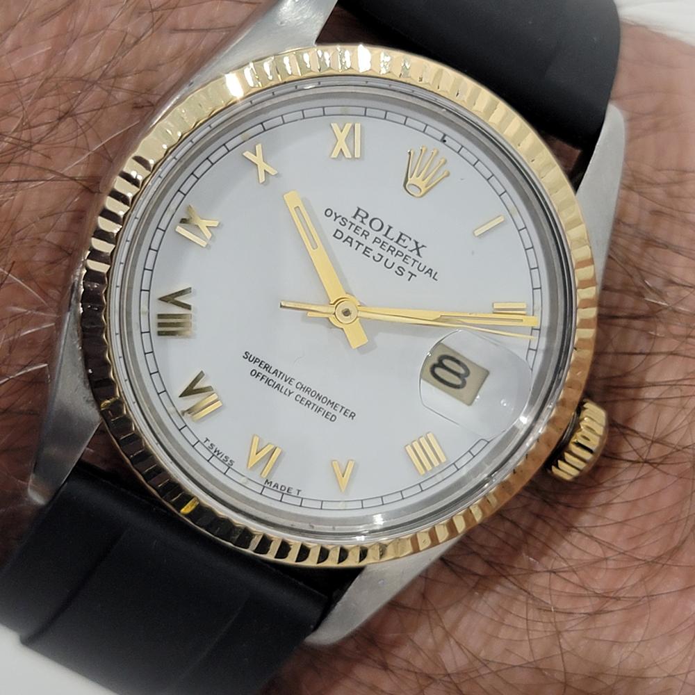 Mens Rolex Oyster Datejust Ref 16013 18k Gold SS 36mm Automatic 1980s NA104 9