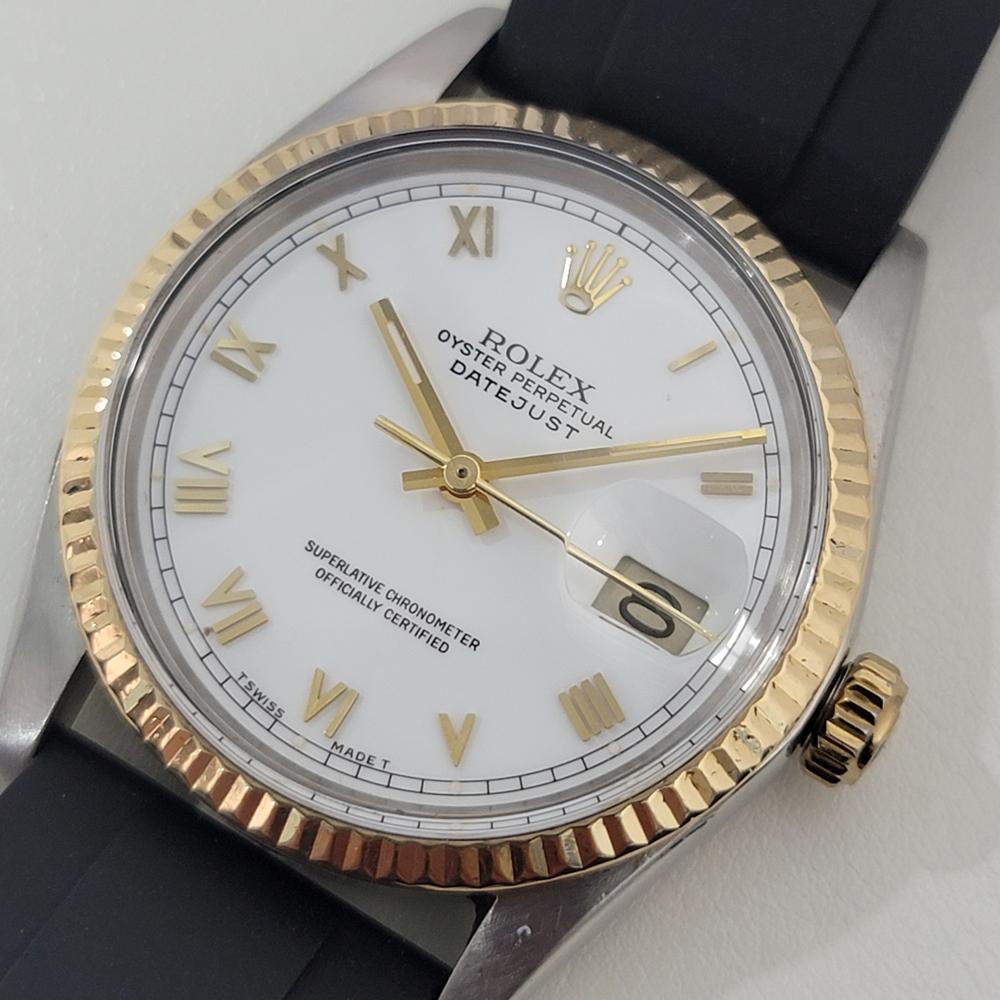 Men's Mens Rolex Oyster Datejust Ref 16013 18k Gold SS 36mm Automatic 1980s NA104
