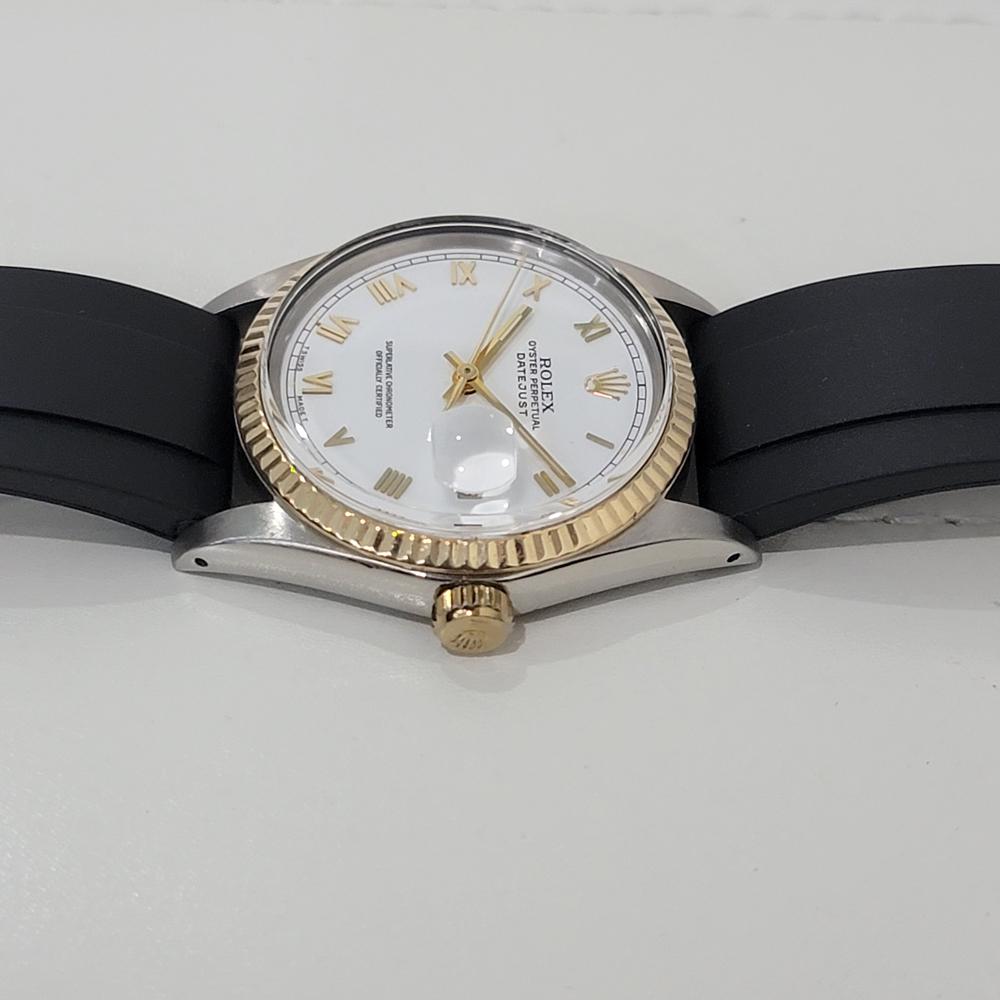 Mens Rolex Oyster Datejust Ref 16013 18k Gold SS 36mm Automatic 1980s NA104 1