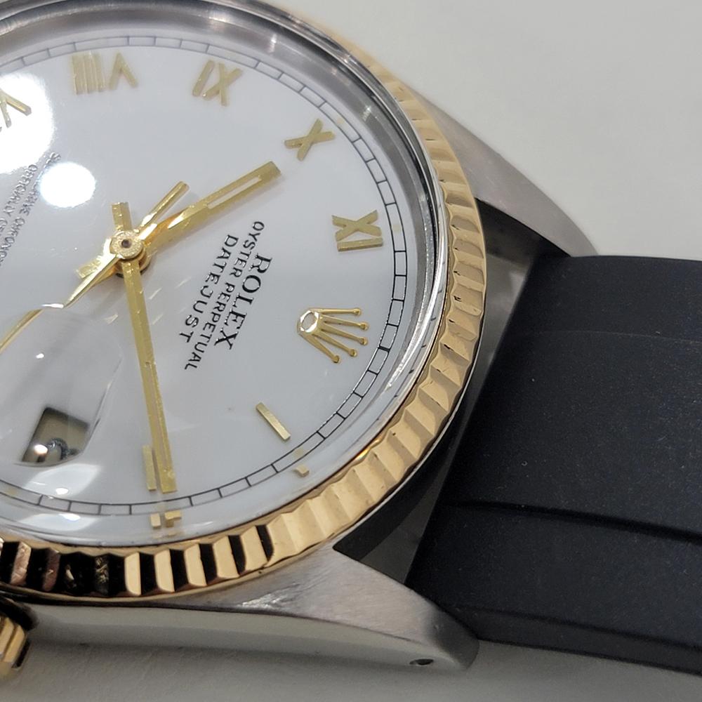 Mens Rolex Oyster Datejust Ref 16013 18k Gold SS 36mm Automatic 1980s NA104 2