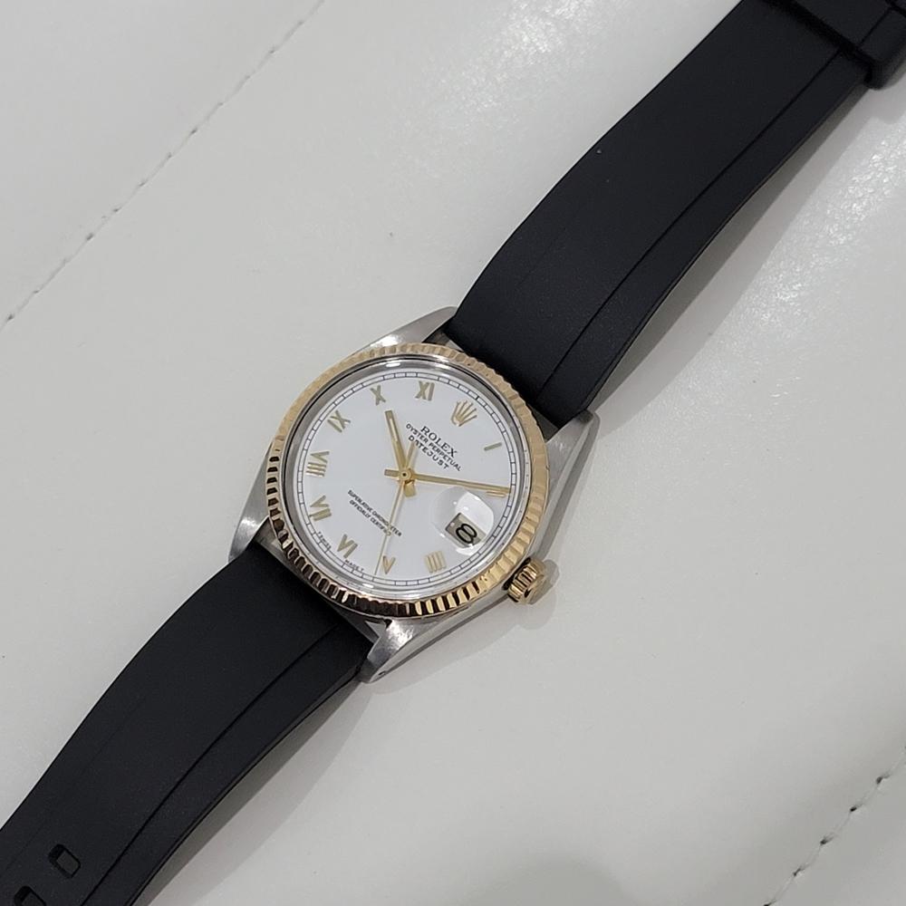 Mens Rolex Oyster Datejust Ref 16013 18k Gold SS 36mm Automatic 1980s NA104 3