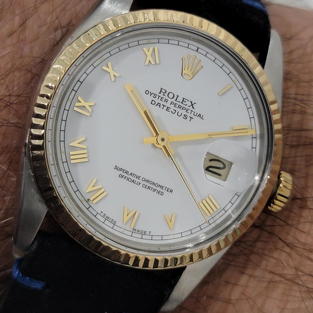 Mens Rolex Oyster Datejust Ref 16013 18k Gold SS 36mm Automatic 1980s NA104B 9