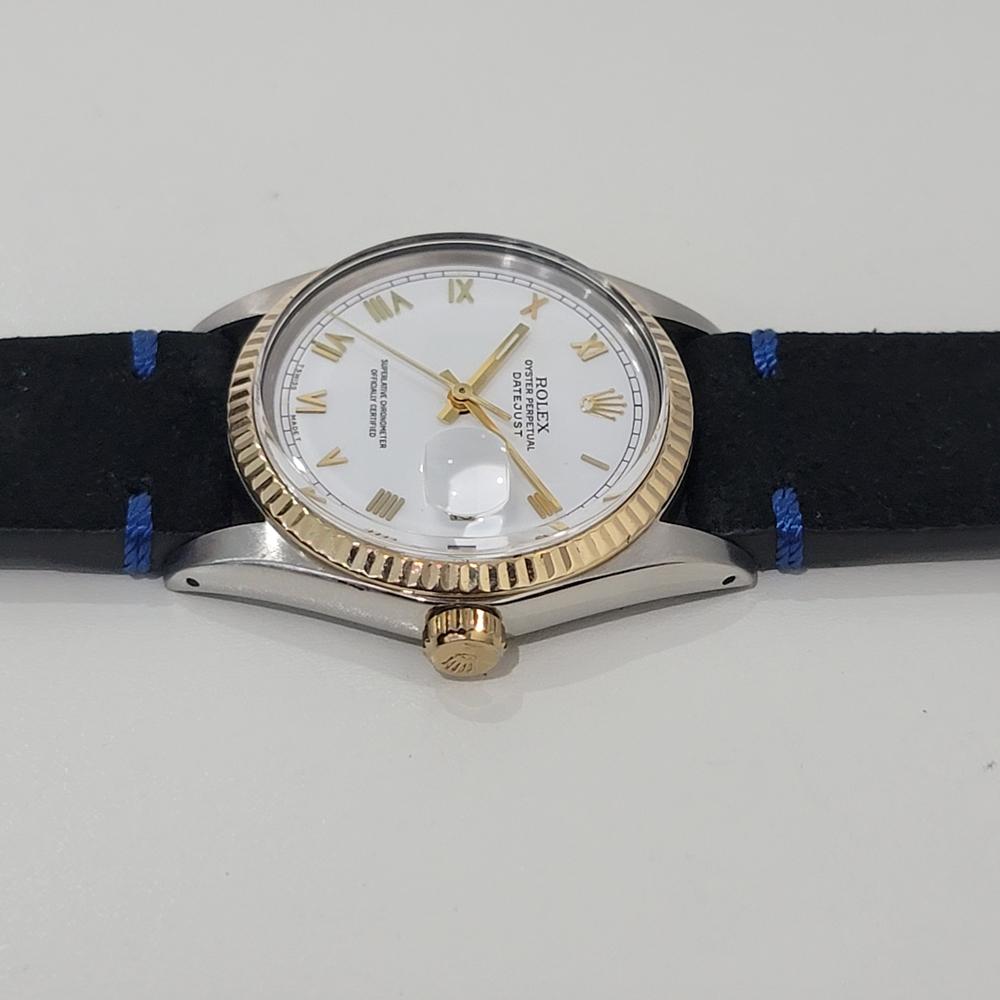Mens Rolex Oyster Datejust Ref 16013 18k Gold SS 36mm Automatic 1980s NA104B 1