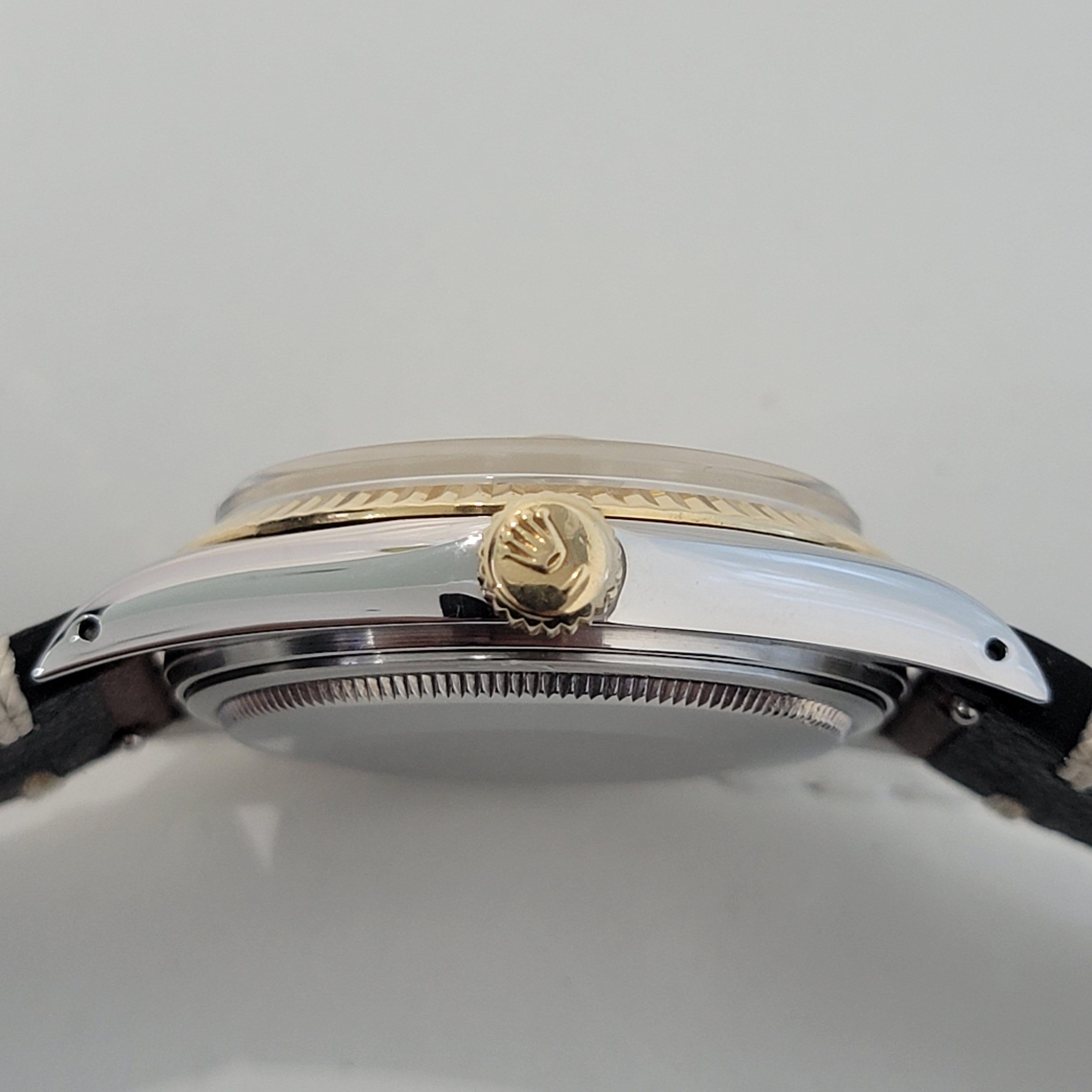 Mens Rolex Oyster Datejust Ref 16013 18k Gold SS 36mm Automatic 1980s NA108 For Sale 5