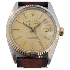 Rolex Oyster Datejust Réf. 16013 or 18 carats SS 36 mm automatique des années 1980 NA108