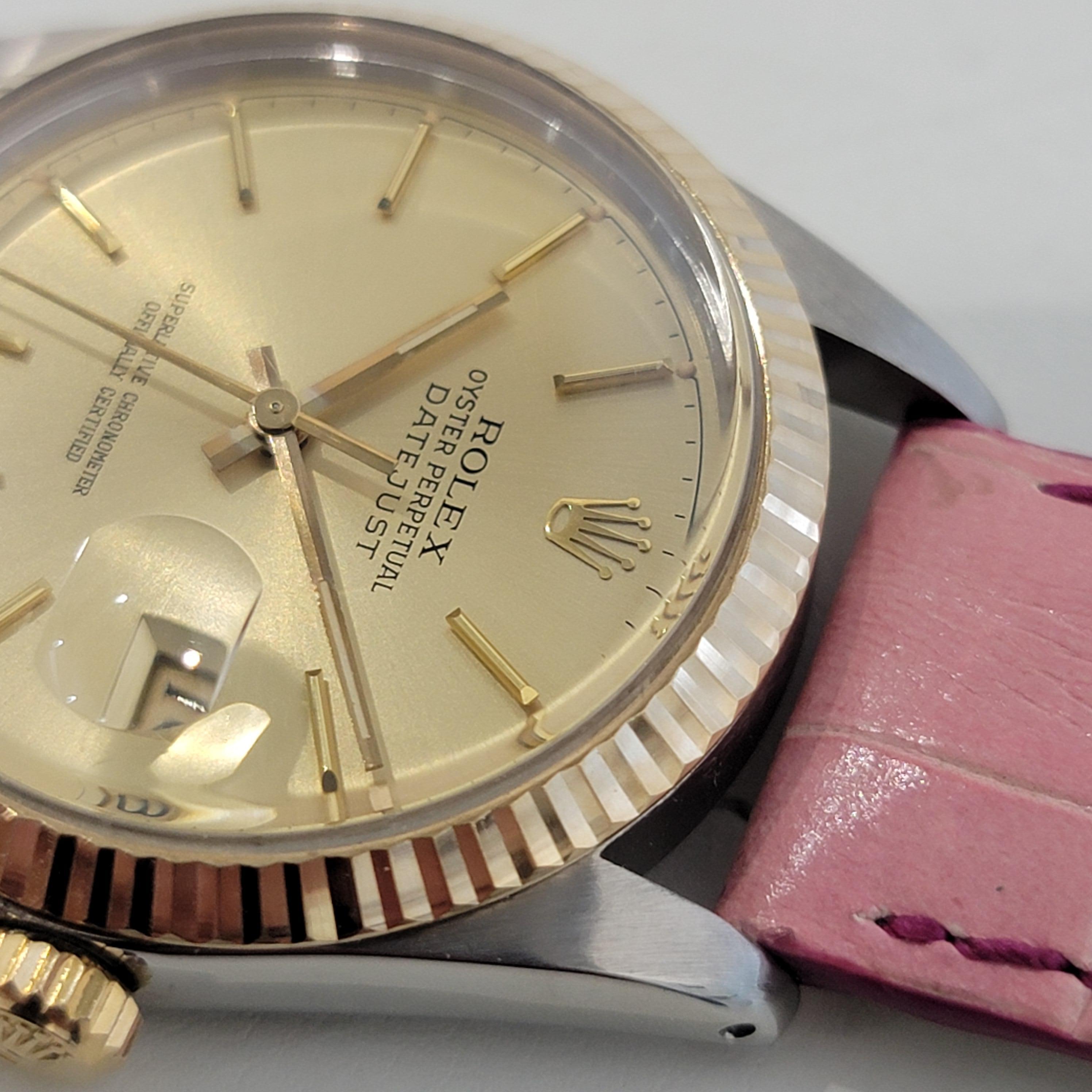 Mens Rolex Oyster Datejust Ref 16013 18k SS Automatic 1980s Vintage RJC184P 2