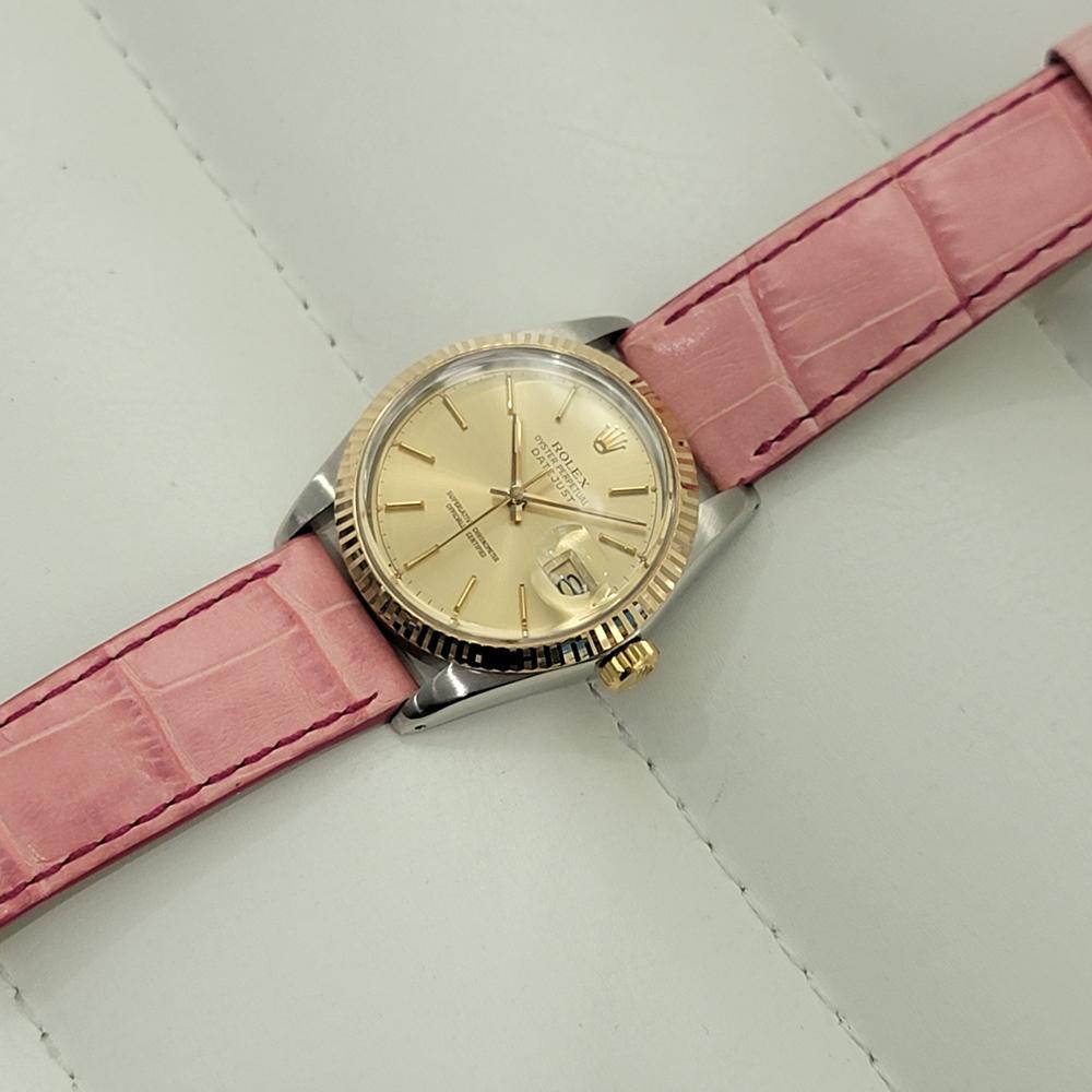 Mens Rolex Oyster Datejust Ref 16013 18k SS Automatic 1980s Vintage RJC184P 3