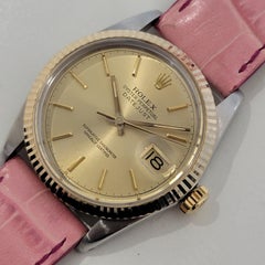 Mens Rolex Oyster Datejust Ref 16013 18k SS Automatic 1980s Vintage RJC184P