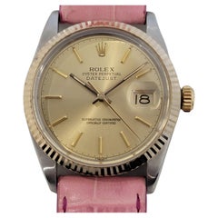 Mens Rolex Oyster Datejust Ref 16013 18k SS Automatic 1980s Vintage RJC184P