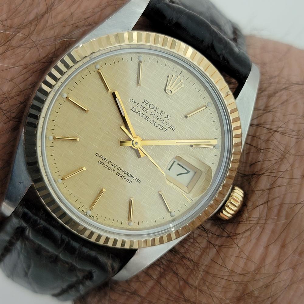 Mens Rolex Oyster Datejust Ref 16013 18k SS Automatic Swiss 1980s RJC176 For Sale 6