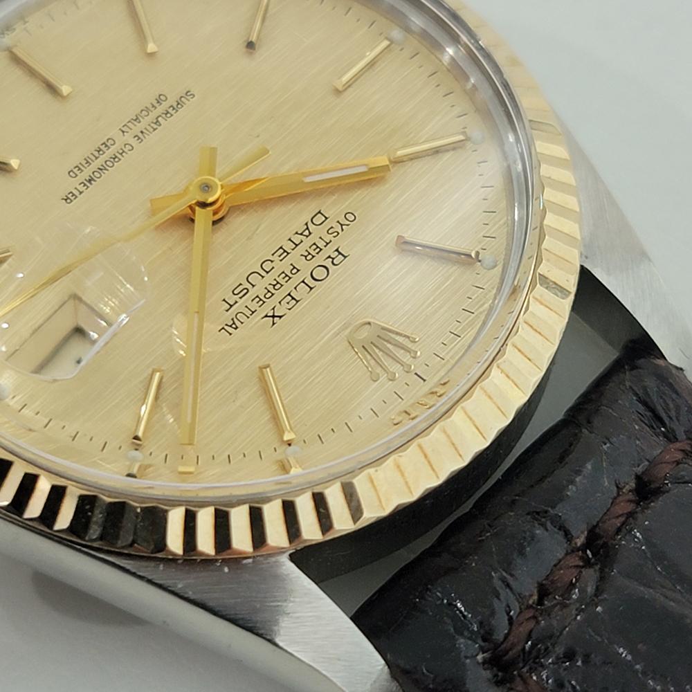 Men's Mens Rolex Oyster Datejust Ref 16013 18k SS Automatic Swiss 1980s RJC176 For Sale