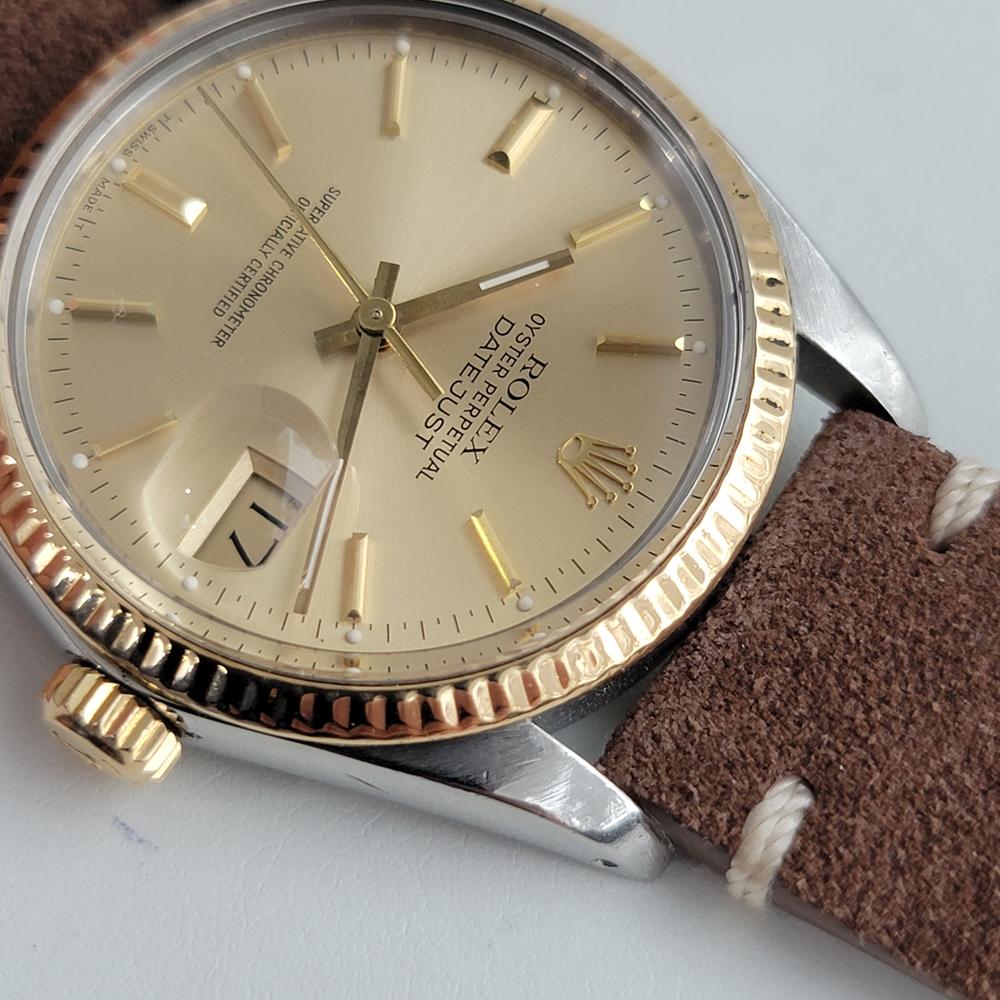 Mens Rolex Oyster Datejust Ref 16013 18k SS Automatic Swiss 1980s RJC177 For Sale 1