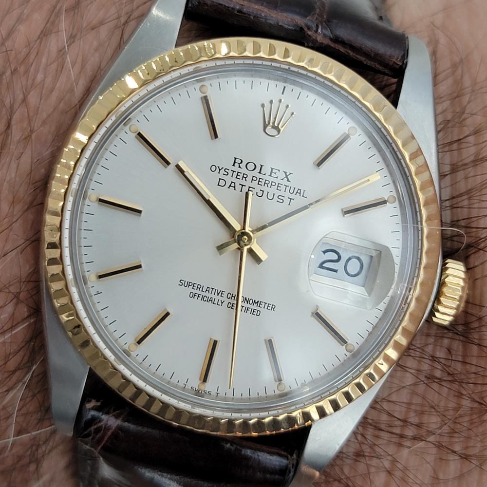 Mens Rolex Oyster Datejust Ref 16013 18k Gold SS Automatic 1980s RA270B 6
