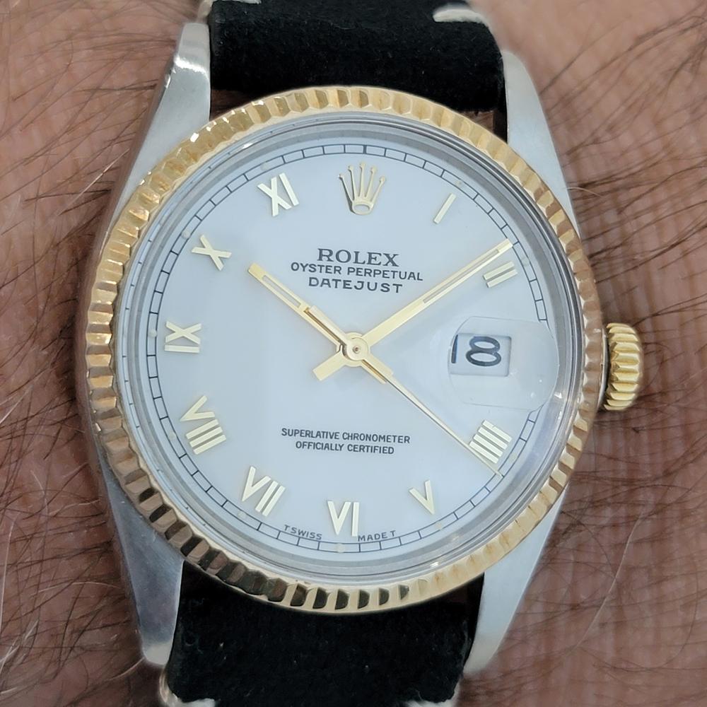 Mens Rolex Oyster Datejust Ref 16013 18k Gold SS Automatic 1980s RA323 9