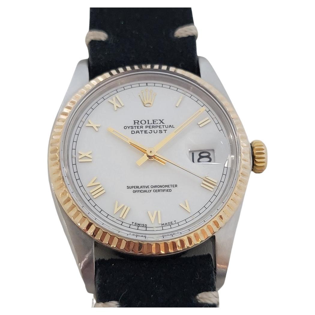 Mens Rolex Oyster Datejust Ref 16018 18k Solid Gold Automatic 1980s