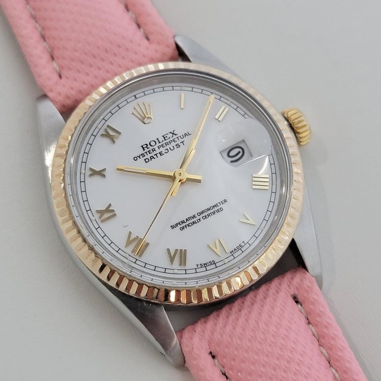 Mens Rolex Oyster Datejust Ref 16013 18k Gold SS Automatic 1980s RA323P