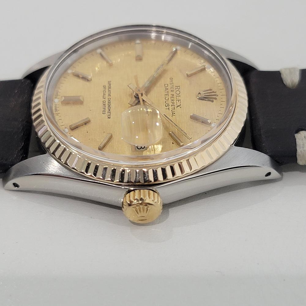 Mens Rolex Oyster Datejust Ref 16013 36mm 18k SS Automatic 1970s Vintage RA393B For Sale 1
