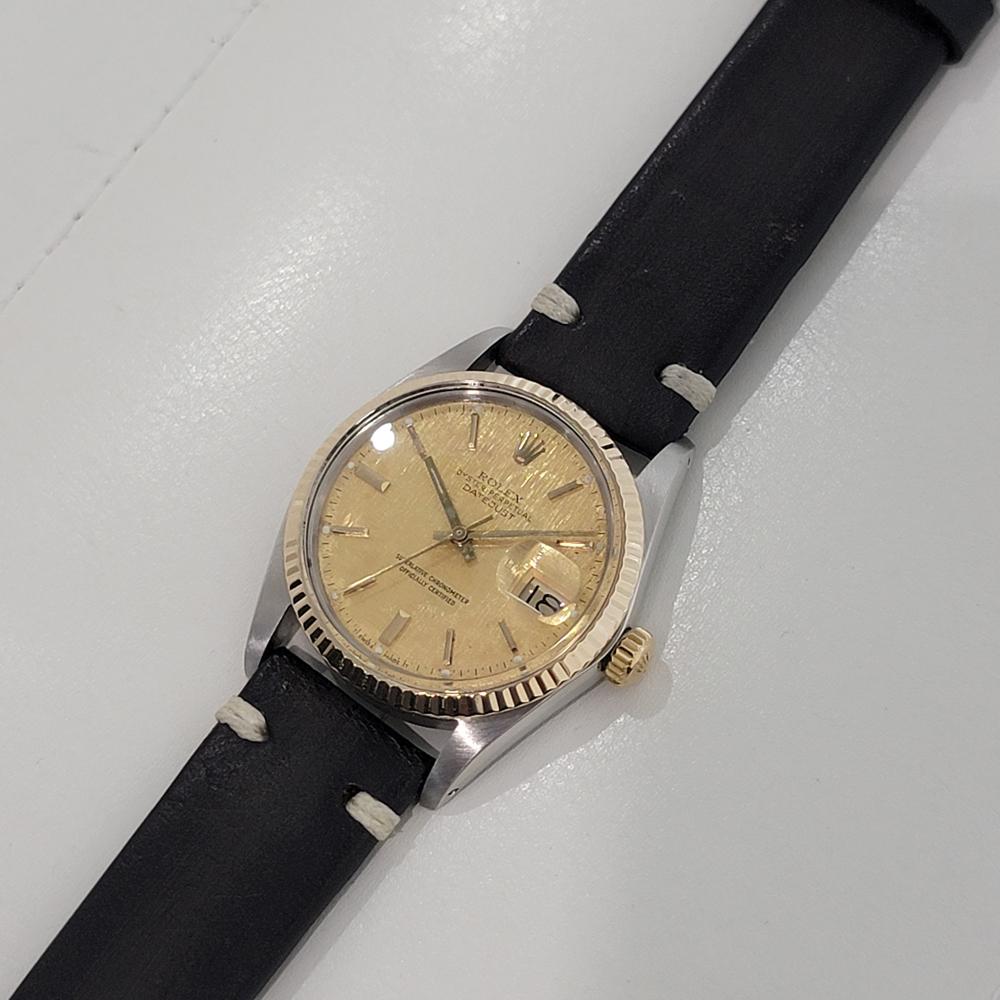 Mens Rolex Oyster Datejust Ref 16013 36mm 18k SS Automatic 1970s Vintage RA393B For Sale 3