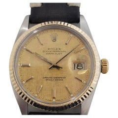 Herren Rolex Oyster Datejust Ref 16013 36mm 18k SS Automatik 1970er Jahre Vintage RA393B