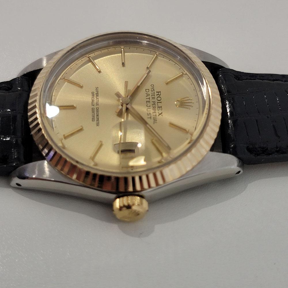 Men's Mens Rolex Oyster Datejust Ref 16013 18k SS Automatic 1980s RJC184B For Sale