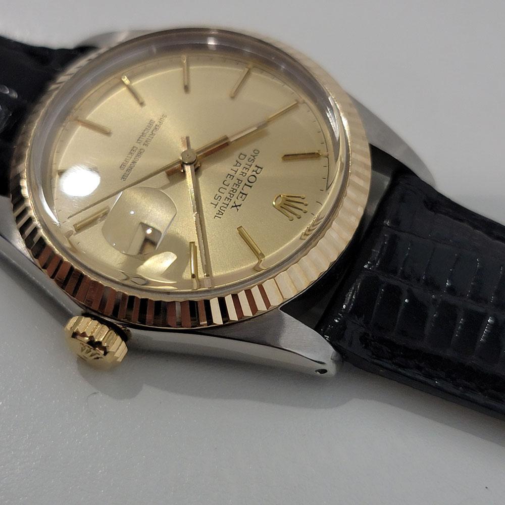 Mens Rolex Oyster Datejust Ref 16013 18k SS Automatic 1980s RJC184B For Sale 1