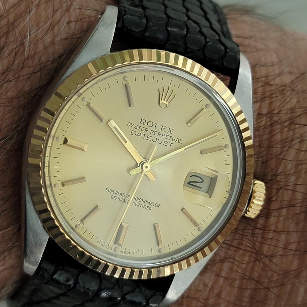 Mens Rolex Oyster Datejust Ref 16013 36mm 18k SS Automatic 1980s Swiss NA103 For Sale 9