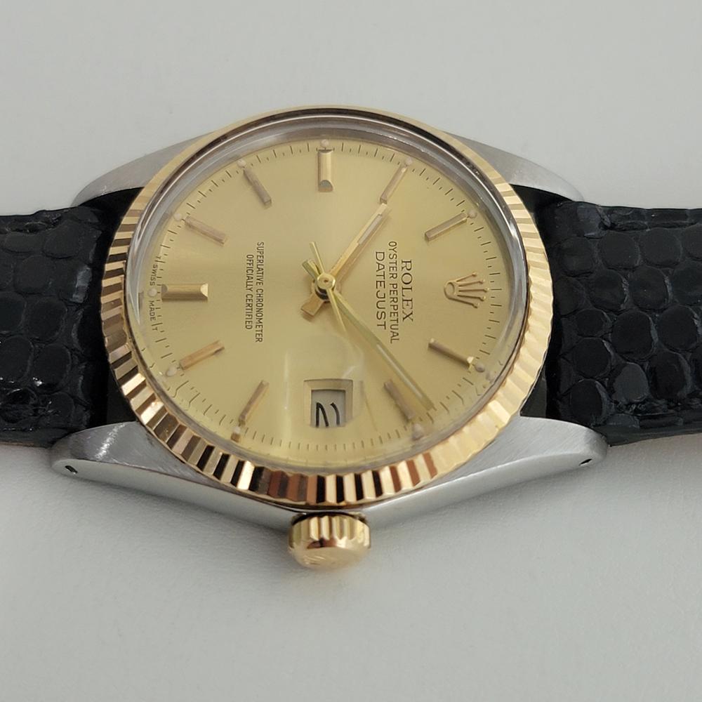 Mens Rolex Oyster Datejust Ref 16013 36mm 18k SS Automatic 1980s Swiss NA103 For Sale 1