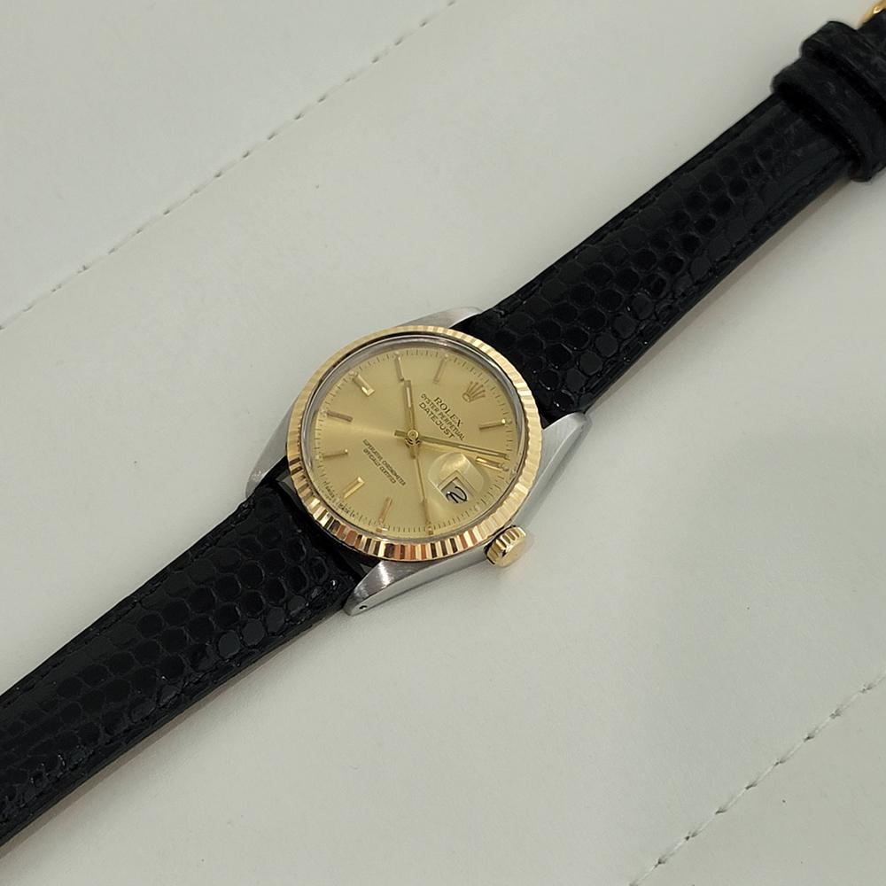 Mens Rolex Oyster Datejust Ref 16013 36mm 18k SS Automatic 1980s Swiss NA103 For Sale 3