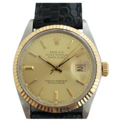 Mens Rolex Oyster Datejust Ref 16013 36mm 18k SS Automatic 1980s Swiss NA103