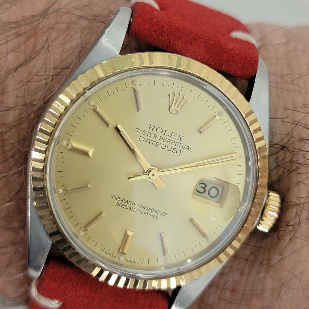 Mens Rolex Oyster Datejust Ref 16013 36mm 18k SS Automatic 1980s Swiss NA103R For Sale 9