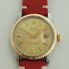 Mens Rolex Oyster Datejust Ref 16013 36mm 18k SS Automatic 1980s Swiss NA103R