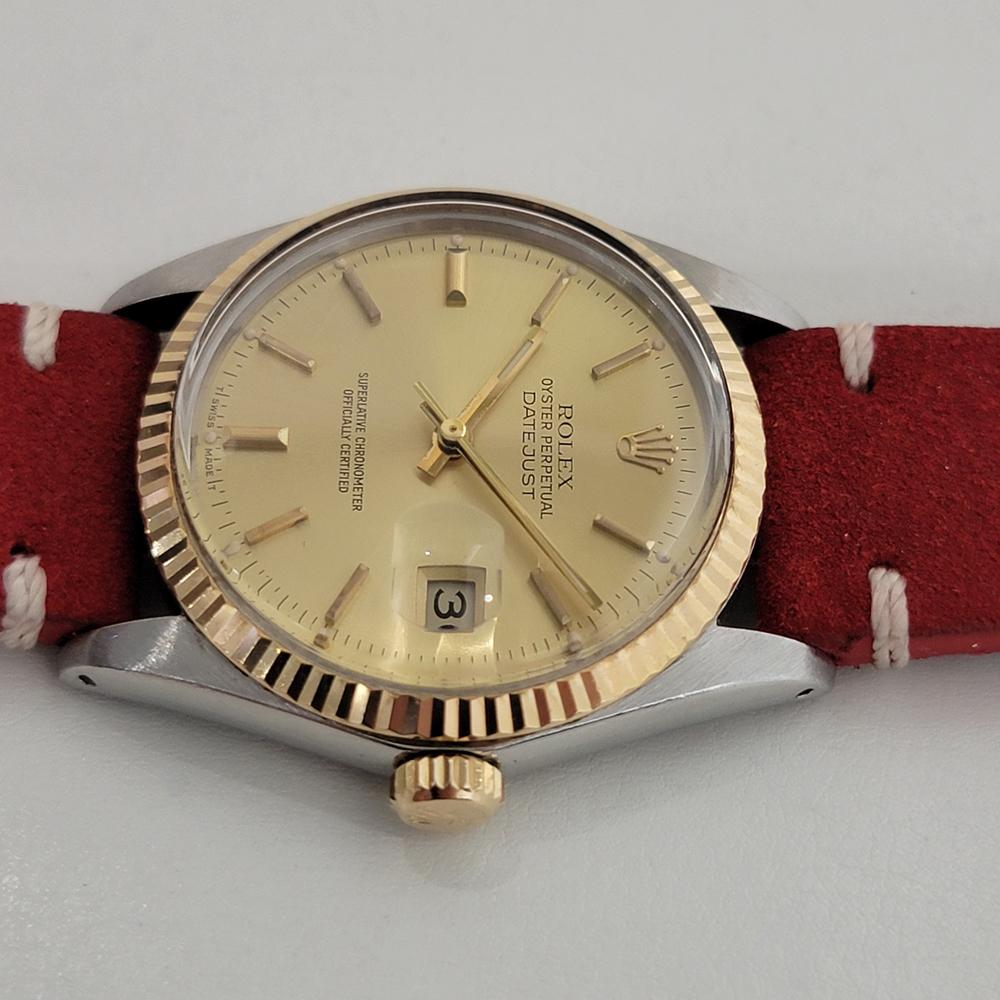 Mens Rolex Oyster Datejust Ref 16013 36mm 18k SS Automatic 1980s Swiss NA103R For Sale 1