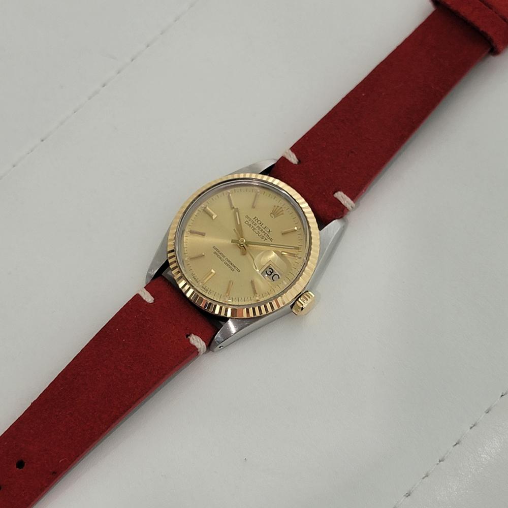 Mens Rolex Oyster Datejust Ref 16013 36mm 18k SS Automatic 1980s Swiss NA103R For Sale 3