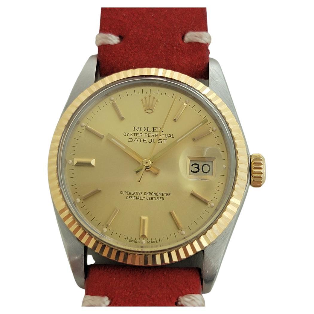 Rolex Oyster Datejust Uomo Ref 16013 36mm 18k SS Automatico 1980s Swiss NA103R