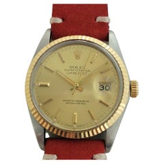 Mens Rolex Oyster Datejust Ref 16013 36mm 18k SS Automatic 1980s Swiss NA103R