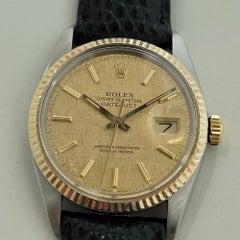 Mens Rolex Oyster Datejust Ref 16013 36mm 18k SS Automatic 1980s Swiss NA105