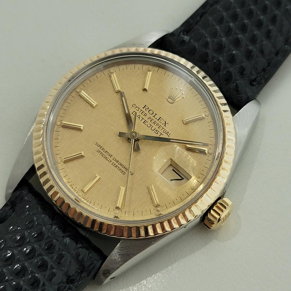 Men's Mens Rolex Oyster Datejust Ref 16013 36mm 18k SS Automatic 1980s Swiss NA105