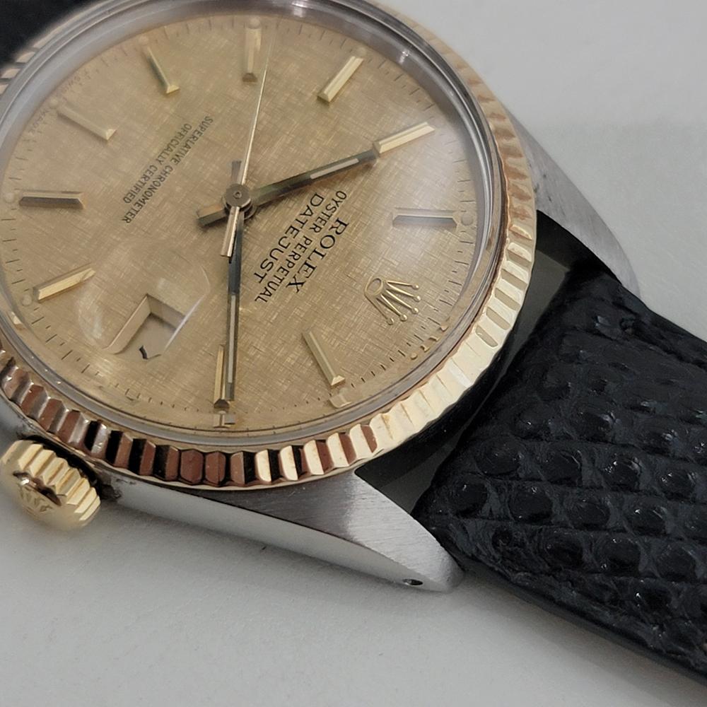 Mens Rolex Oyster Datejust Ref 16013 36mm 18k SS Automatic 1980s Swiss NA105 2