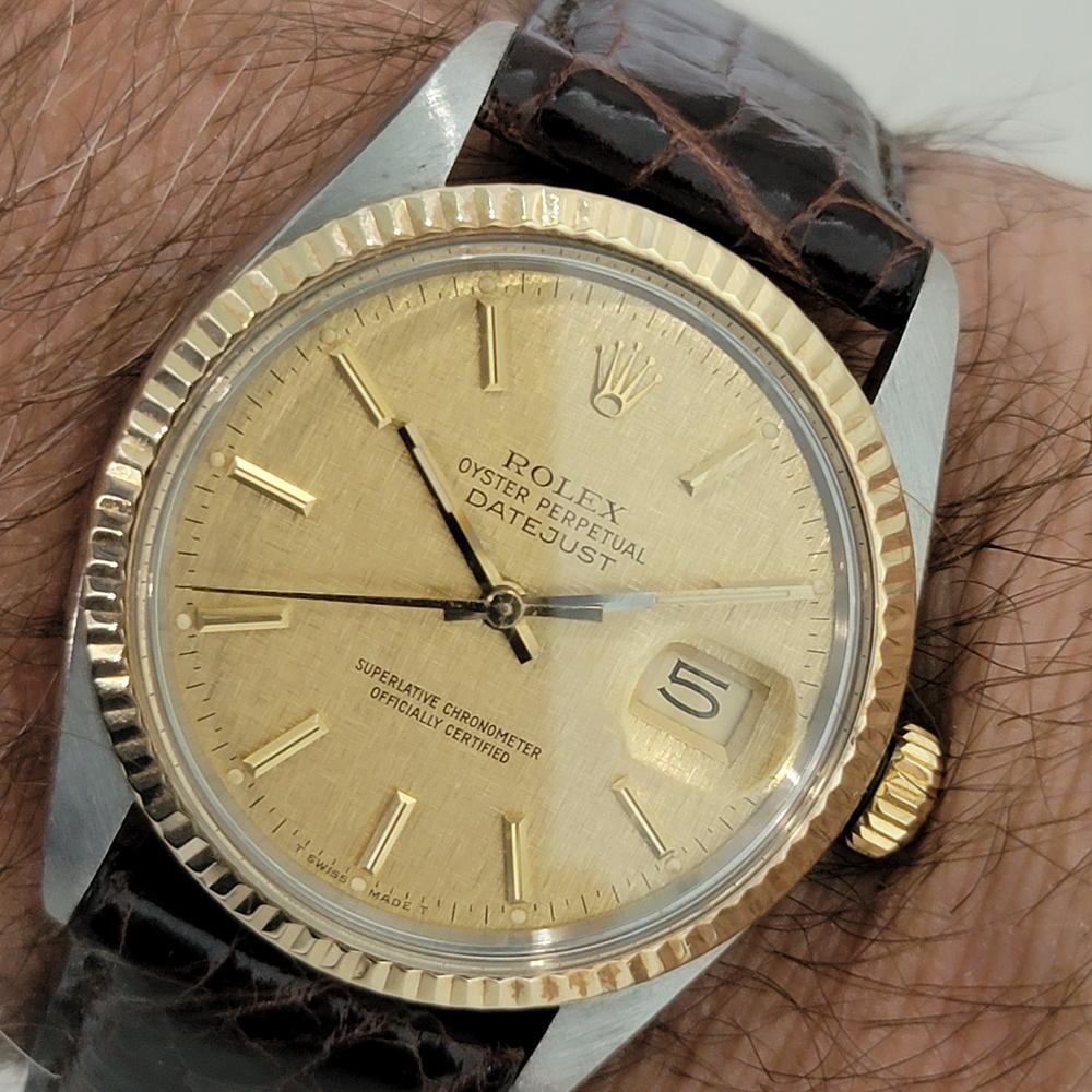 Mens Rolex Oyster Datejust Ref 16013 36mm 18k SS Automatic 1980s Swiss NA105B 9