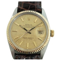 Mens Rolex Oyster Datejust Ref 16013 36mm 18k SS Automatic 1980s Swiss NA105B