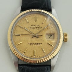 Mens Rolex Oyster Datejust Ref 16013 36mm 18k SS Automatic 1980s Swiss NA106