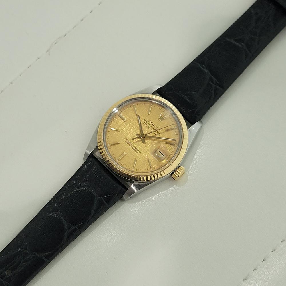 Mens Rolex Oyster Datejust Ref 16013 36mm 18k SS Automatic 1980s Swiss NA106 For Sale 3