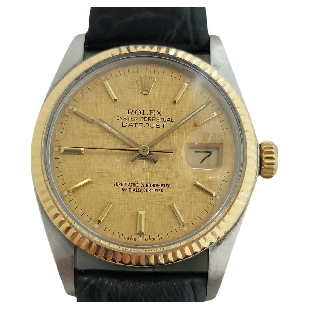 Rolex Oyster Datejust Uomo Ref 16013 36mm 18k SS Automatico Anni '80 Svizzero NA106