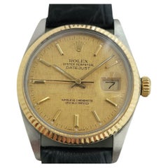 Mens Rolex Oyster Datejust Ref 16013 36mm 18k SS Automatic 1980s Swiss NA106