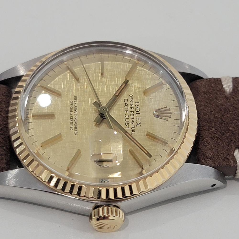 Mens Rolex Oyster Datejust Ref 16013 36mm 18k SS Automatic 1980s Swiss RA395 For Sale 1