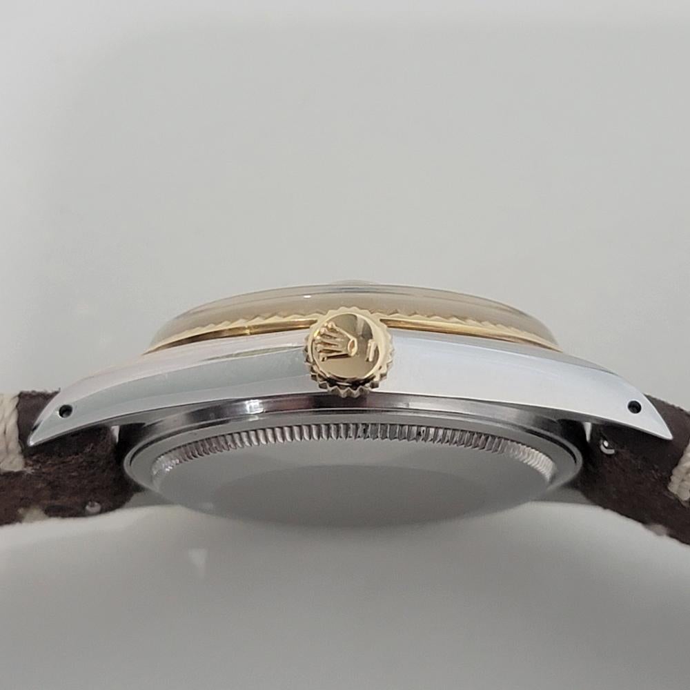 Mens Rolex Oyster Datejust Ref 16013 36mm 18k SS Automatic 1980s Swiss RA395 For Sale 4