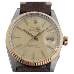 Mens Rolex Oyster Datejust Ref 16013 36mm 18k SS Automatic 1980s Swiss RA395
