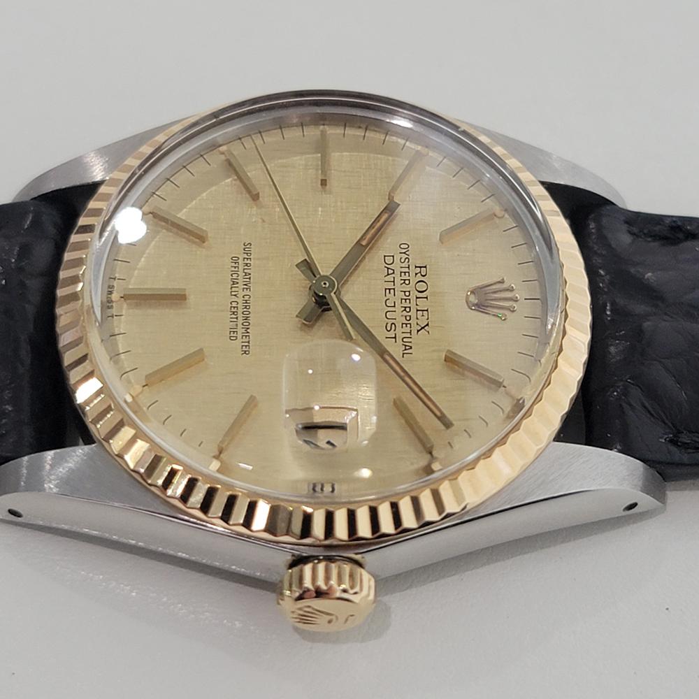 Mens Rolex Oyster Datejust Ref 16013 36mm 18k SS Automatic 1980s Swiss RA395B For Sale 1