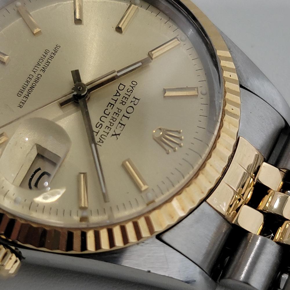 Mens Rolex Oyster Datejust Ref 16013 36mm 18k SS Automatic 1980s Swiss RA396 For Sale 2